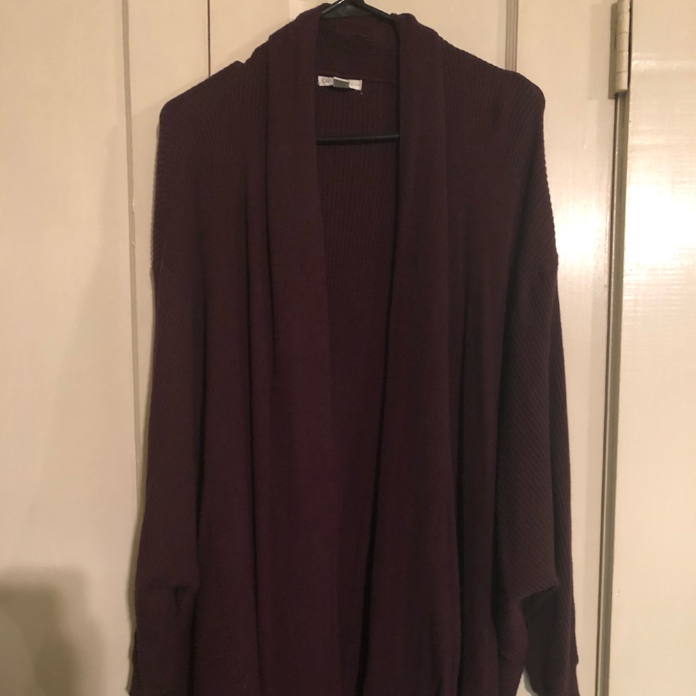 Bat Wing Style Burgundy Sweater